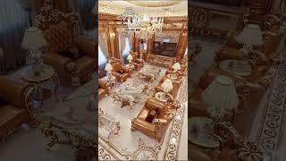 Phòng khách của biệt thự tân cổ điển 300m2 tại Nam Định được Panama thiết kế và thi công nội thất