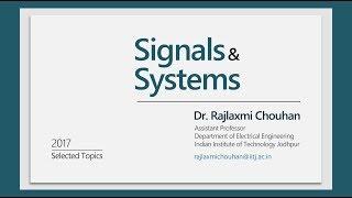 Lecture 01 Complex Exponential Fourier Series - Dr. Rajlaxmi Chouhan, IIT Jodhpur