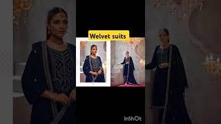 Welvet suits #fashion #soft #embroidery #three piece set # light weight # soft or shine #