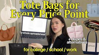 TOTE BAGS RECOMMENDATIONS AT EVERY PRICE POINT for school, college, work | Alyssa Lyanne