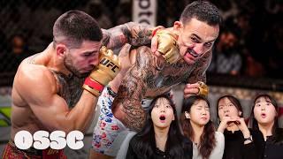 Korean Girls Shocked By 'Topuria VS Holloway' In UFC 308 | 𝙊𝙎𝙎𝘾