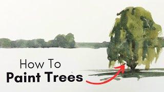 Paint Trees in Watercolor - Tutorial - Matthew White