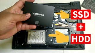 Installing SSD + Hard disk in any laptop | Solid state drive installation guide using SSD caddy