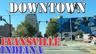 Evansville - Indiana - 4K Downtown Drive