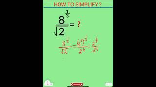 HOW TO SIMPLIFY #maths #youtubeshorts #education #explore #shorts #shortvideo