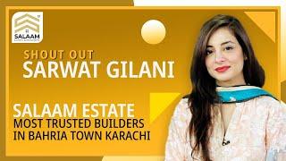 Actor Sarwat Gilani Endorsed DX Green Villas | Salaam Estate & Builders | Bahria Town Karachi