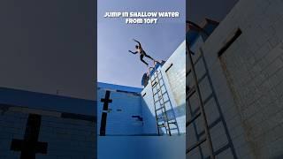 How to Jump Safely into Water From 10ft  #swimming #safety #dive #diving #swimminglessons