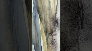 Watercolor + Charcoal = Magic?! #shorts