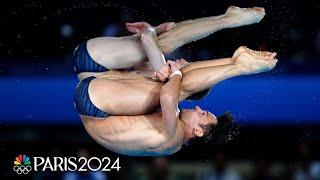 China gets revenge on GBR, wins gold in men's synchro 10m platform | Paris Olympics | NBC Sports