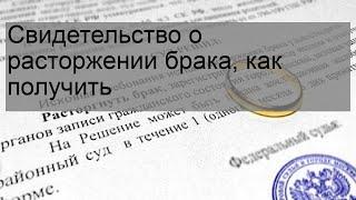 Свидетельство о расторжении брака, как получить