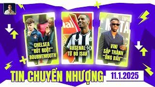 TIN CHUYỂN NHƯỢNG 11/1: Chelsea “rút ruột” Bournemouth, Arsenal từ bỏ Isak, Vini sắp thành “ông bầu”