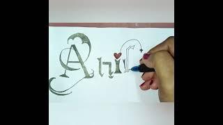 Calligraphy (ANIKET)🫶 #cursivefont #calligraphyalphabet #viralshorts #subscribe #creative #views