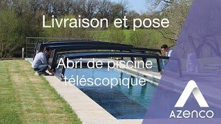 Livraison et pose d'un abri de piscine télescopique Néo