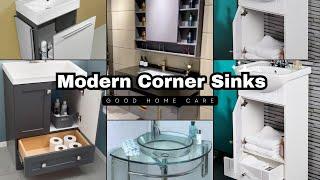 Space Saving Elegance Corner Bathroom Sink Ideas