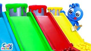 Tiny Plays Colorful Slide  | Clay Life Story | Claymixer TDC