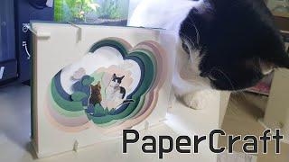 고양이 입체 액자 만들기 - Papercraft (Special frame of my cats)