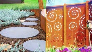 Garden and Backyard Design, Beautiful Ideas From Rusty Steel, (50+) Great Ideas!!