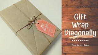 How to gift wrap Diagonally + 쉽고 간단한 선물포장