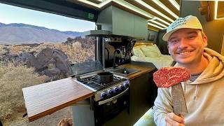 Vanlife Camping in Lava Field | Made Wagyu Steak