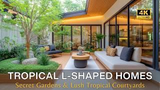 Affordable L-Shaped Homes with Stunning Secret Gardens & Lush Tropical Courtyards