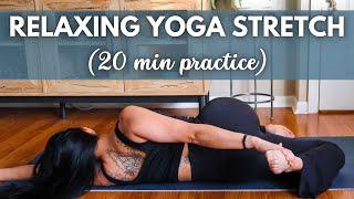 Yoga Stretching For Relaxation (20 Minute Practice) | Yoga For Calming