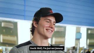 Andrei Svechnikov's interview about favorite food, cars and hockey (August 27, 2021) Eng sub