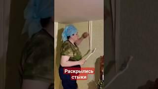 Раскрылись стыки обоев #поклейкаобоев #стыки #обойныйклей #ремонтсвоимируками