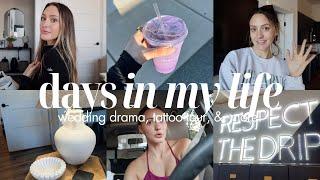 MOTIVATED DAYS IN MY LIFE | Tattoo tour, new coffee shop, wedding drama, apartment updates!