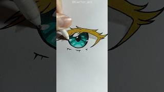 How to draw Anime eyes using Colored Pencils #shorts #howtodraw #drawing #anime #art