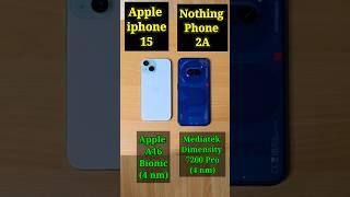 iphone 15 Vs Nothing Phone 2A Speed Test Comparison | #smartphone #nothingmobile #iphone