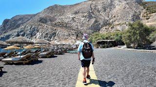 Santorini's Seaside Charm: Kamari walk & beach I Santorini I Greece