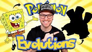I Tried Drawing SPONGEBOB as POKEMON Evolutions - Style Swap