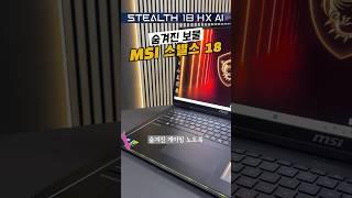 숨겨진 보물같은 게이밍노트북 MSI 스텔스 18 이거 하나면 끝!