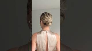 HOW TO CREATE A SIMPLE LOW BUN ️ #easyhairstyles #lowbun #hairtutorial