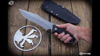 Microtech Arbiter Fixed Blade Knife 8.75" Recurve Stonewash Monster!