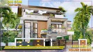 House Tour | Excellent 3 Storey Modern House Design With 5 Bedrooms and 5 Bathroom