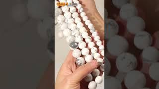 G0565 Natural White Howlite Gemstone For Jewelry Making 15‘’