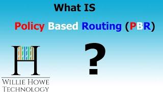 What is Policy Based Routing - PBR?  It's not beer in this case.