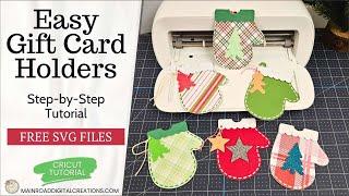 Mitten Gift Card Holder With Cricut | Free Gift Card Holder SVG & Easy Tutorial