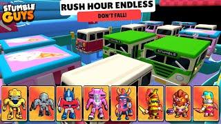 ALL NEW SKIN 0.77 vs New Map RUSH HOUR ENDLESS Stumble Guys