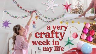 a crafty week in my life: decorating for christmas + DIY paper stars & ornaments // VLOGMAS