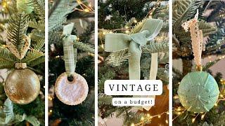 4 Vintage Inspired DIY Christmas Ornaments on a Budget!