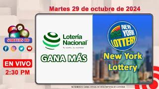 Lotería Nacional Gana Más y New York Lottery en VIVO │Martes 29 de octubre 2024  – 2:30 PM