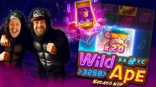 WILD APE #3258!! Big Bonus Features And Base Game Wins!!