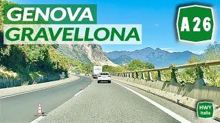 A26 Autostrada dei Trafori | GENOVA Voltri - GRAVELLONA TOCE | Percorso completo