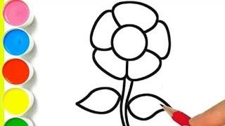 Flower Drawing kaise Banate hai / How to Draw Flower easy Step by Step Flower Drawing