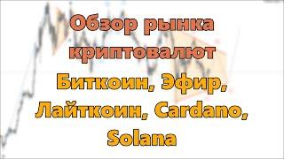 Обзор рынка криптовалют. Биткоин, Эфир, Лайткоин, Cardano, Solana