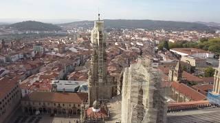 Santiago de Compostela -  Spain - Cathedral & City  -  bird view