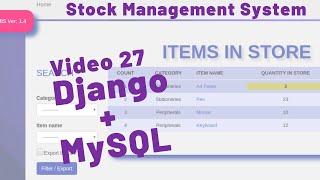 27 HOW TO CONFIGURE DJANGO TO USE MYSQL DATABASE SERVER - STOCK MANAGEMENT SYSTEM