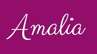 Learn how to Sign the Name Amalia Stylishly in Cursive Writing